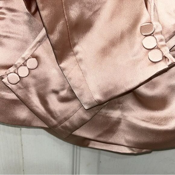 GRFRLND Revolve Rose Pink Ruffle Neck Top/Blouse (Size Medium) - Picture 6 of 7